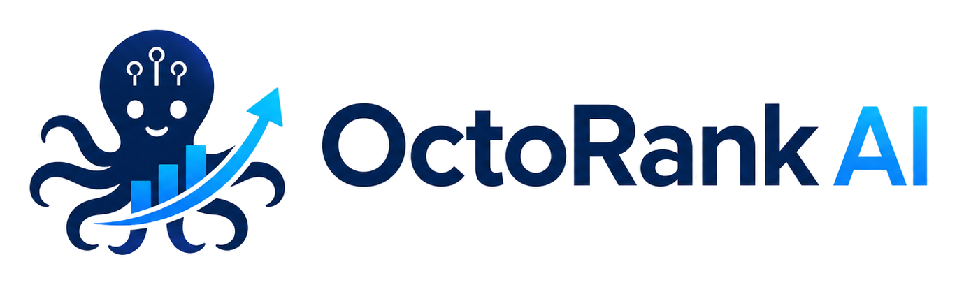 OctoRank AI platform hub with AI feature cards
